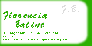 florencia balint business card